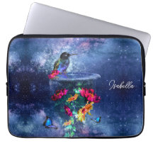 Tropiska blommor, hummingbird, butterfly och stjär