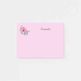 Tropiska blommor Hummingbird Personlig Post-it Block