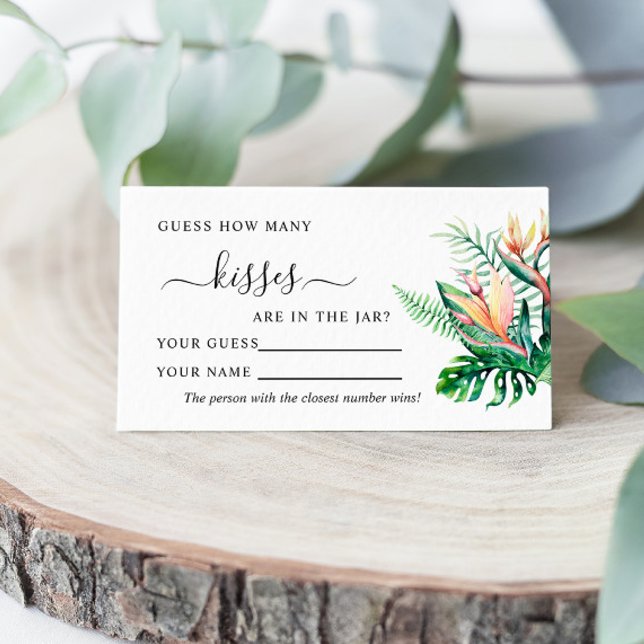 Tropiska blommor hur många Kisses-spelkort Placeringskort (Skapare uppladdad)