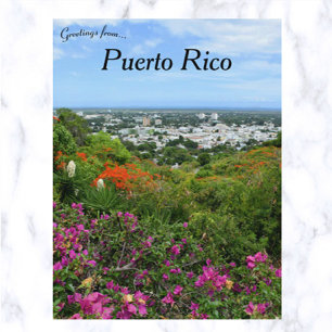 Tropiska blommor i Ponce Puerto Rico Vykort