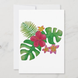 Tropiska blommor inbjudningar