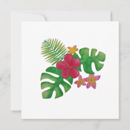 Tropiska blommor inbjudningar