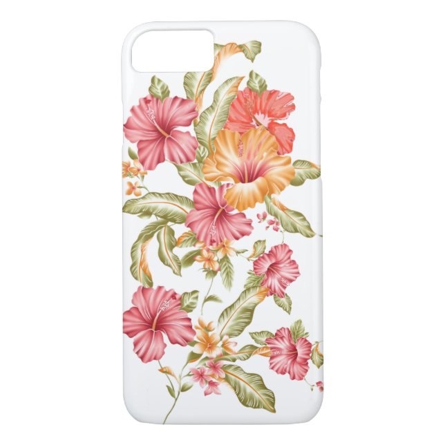 Tropiska blommor iPhone 7 Fodral Case-Mate iPhone Skal (Baksida)