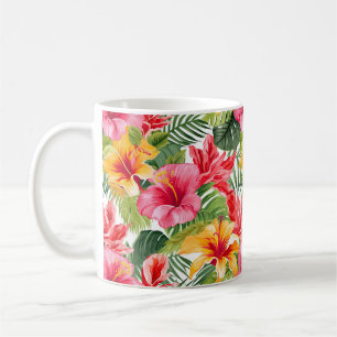 Tropiska blommor Kaffe Mugg