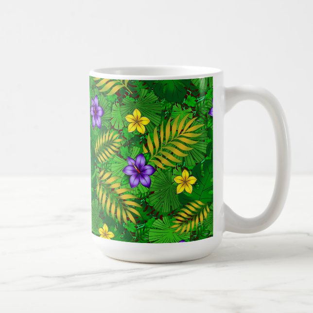 tropiska blommor kaffemugg (Höger)
