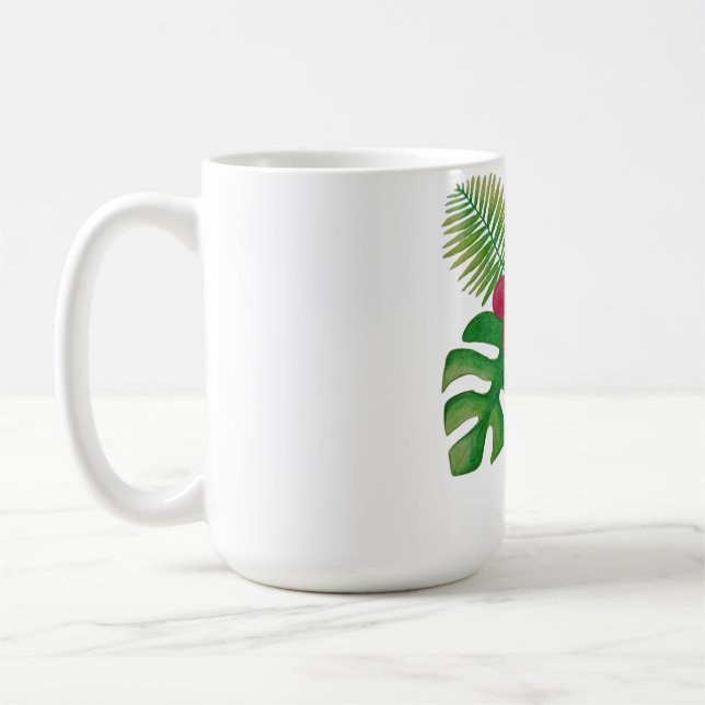 Tropiska blommor kaffemugg (Vänster)