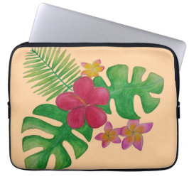 Tropiska blommor laptop fodral