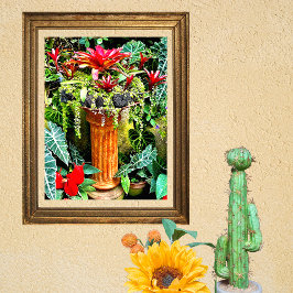 Tropiska blommor Mexiko Hacienda Garden Poster