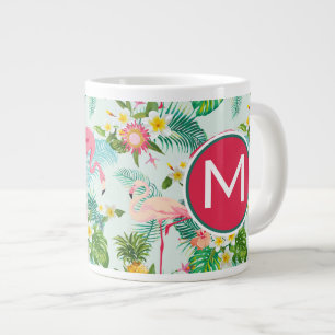 Tropiska blommor och fåglar Lägg till din urspr Jumbo Mugg