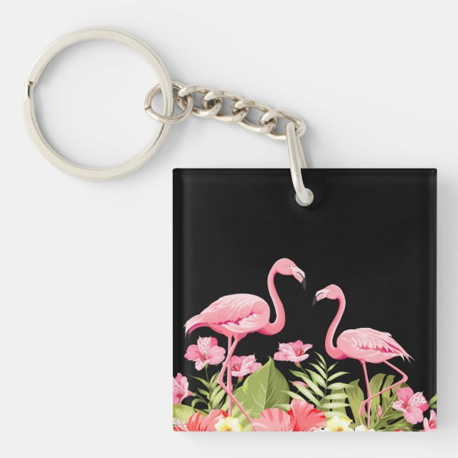 Tropiska blommor och flamingodesign (Framsidan)