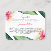 Tropiska blommor och Handflatan Löv Beach Wedding