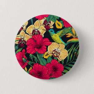 Tropiska blommor och kolibri - Sommarbotanica Knapp