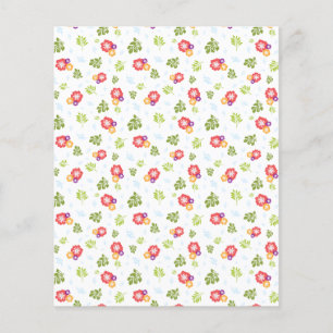 Tropiska blommor och Löv Skrapbokning Papper