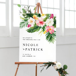 Tropiska blommor och Möhippa i Grekland Poster