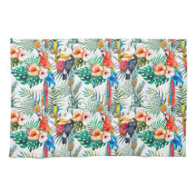 Tropiska blommor och Toucan