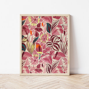 Tropiska blommor poster