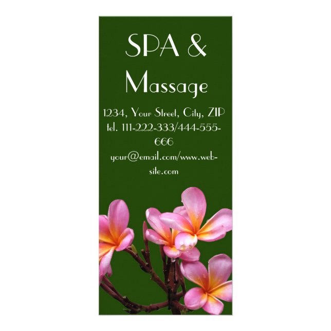 Tropiska blommor reklamkort (Framsidan)