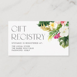 Tropiska blommor Sommerbabystövel Gift-register Tilläggskort