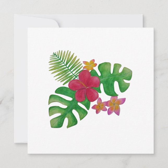 Tropiska blommor spara datumet (Framsida)