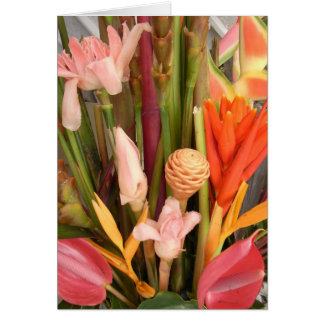 Tropiska blommor - Tomt kort