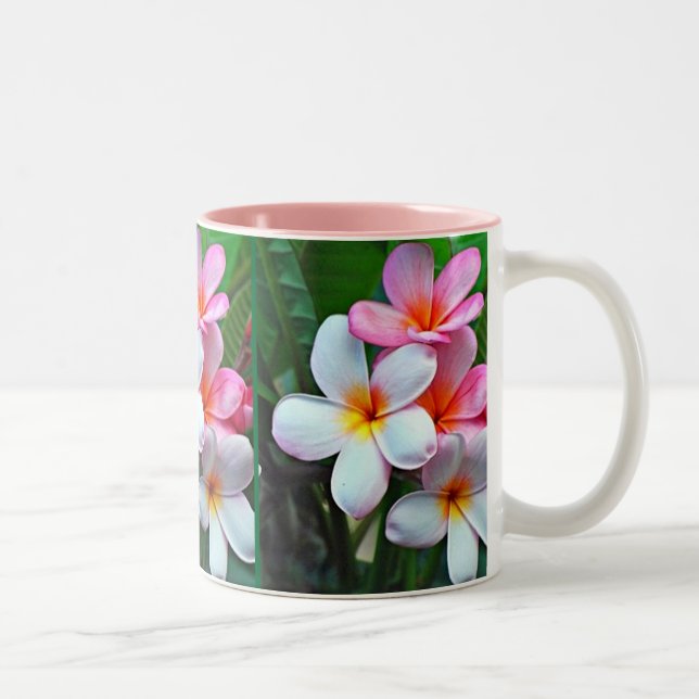 Tropiska blommor Två-Tonad mugg (Höger)