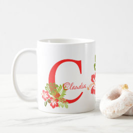 Tropiska blomstergods Monogrammug Kaffemugg