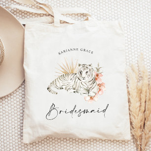 Tropiska Boho Tigers Möhippa Brudtärna Tygkasse