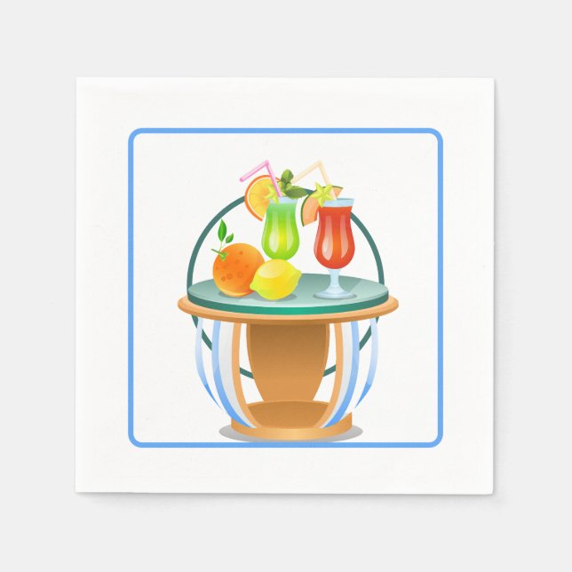 Tropiska Bord Pappersservett (Framsidan)