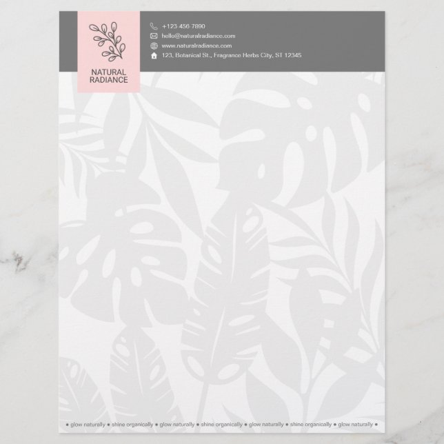 Tropiska botaniker Löv Mode Beauty Business Brevhuvud (Framsida)