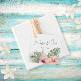 Tropiska botaniker Watercolor Bröllop Gift + Gåvor Etiketter