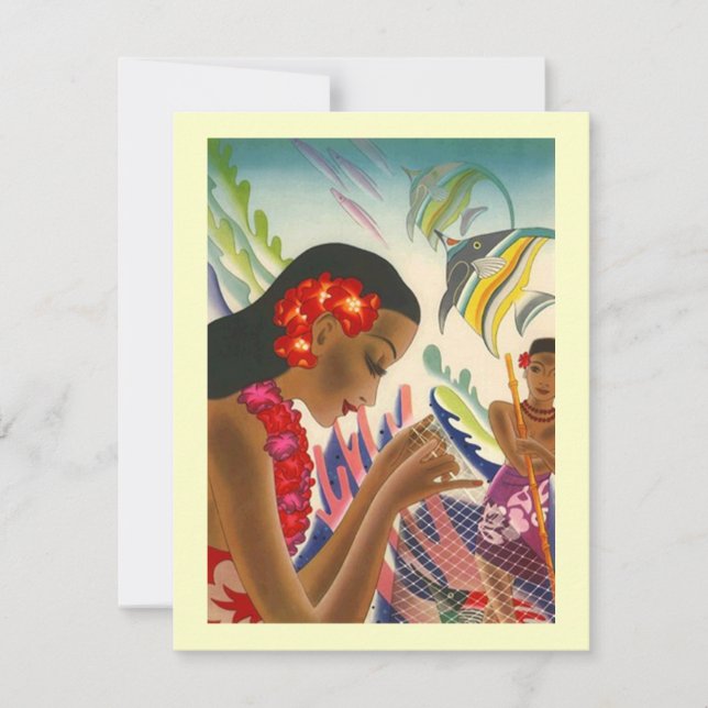 Tropiska bröllopsannonsering för Save The Date Lua Inbjudningar (Framsida)