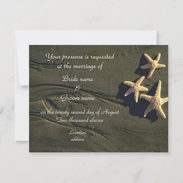 Tropiska bröllopsinbjudningar eller stranden party inbjudningar (Framsida)