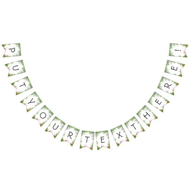 Tropiska buntbanderoller med Grönt Handflatan och  Vimplar (Alla)