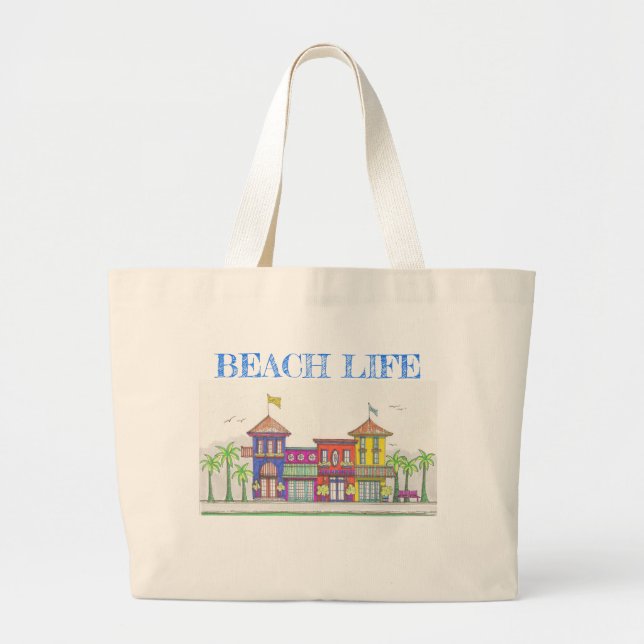 Tropiska butiker Tote Bag Jumbo Tygkasse (Framsidan)