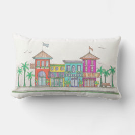 Tropiska butiker utanför dörrfyllning lumbarkudde