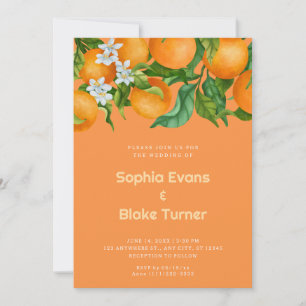 Tropiska Citrus Apelsiner Botanisk Apelsin Bröllop Inbjudningar