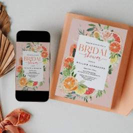 Tropiska Citrus Inbjudningskort för möhippan Lemon