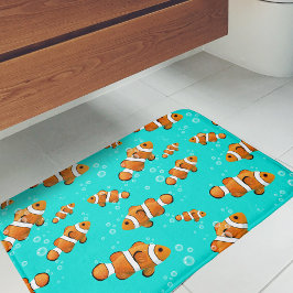 Tropiska clownfish & Bubbles Mönster Badrumsmatta