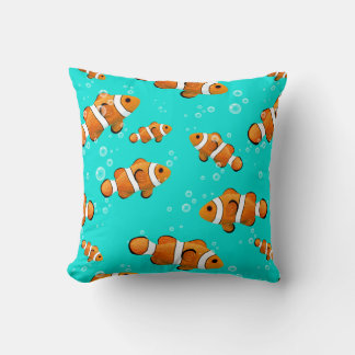 Tropiska clownfish & Bubbles Mönster Kudde