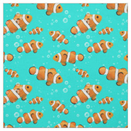 Tropiska clownfish & Bubbles Mönster Tyg
