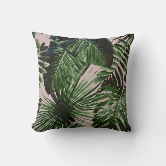 Tropiska Cushion handflatan Träd Kudde (Framsida)