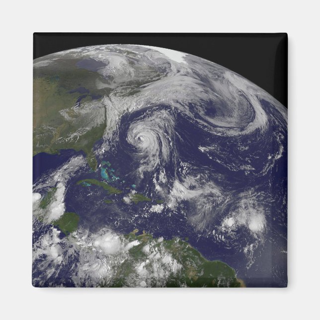 Tropiska cykloner Katia, Lee, Maria och Nate. Magnet (Framsidan)