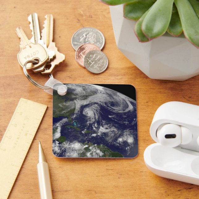 Tropiska cykloner Katia, Lee, Maria och Nate. Nyckelring (Skrivbord)