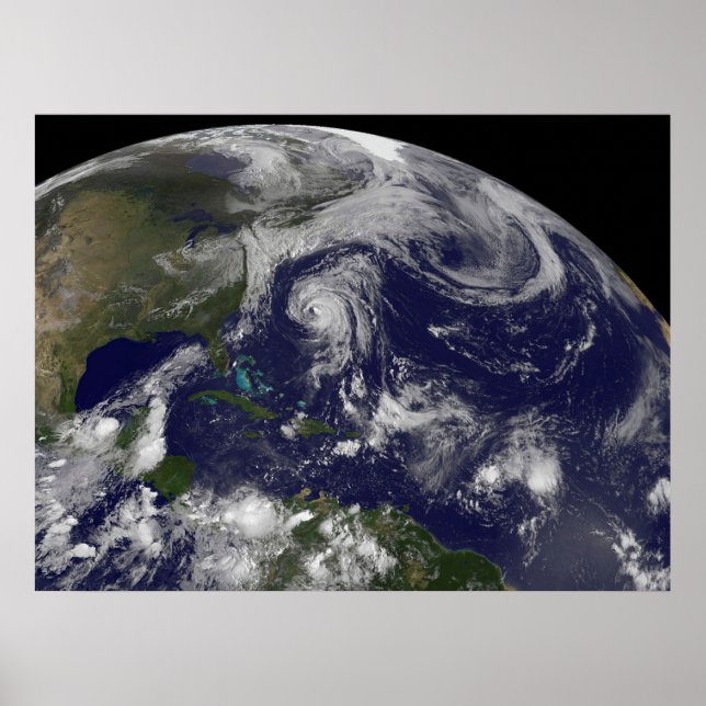 Tropiska cykloner Katia, Lee, Maria och Nate. Poster (Framsidan)