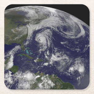 Tropiska cykloner Katia, Lee, Maria och Nate. Underlägg Papper Kvadrat