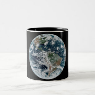Tropiska cykloner - utrymmesvy Western hemisphere Två-Tonad Mugg