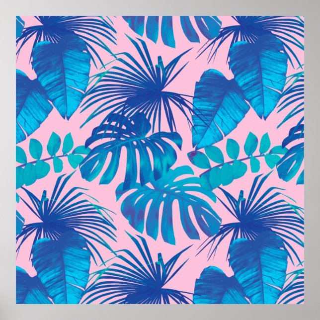 Tropiska digitala pappra rand-stjärnor poster (Framsidan)