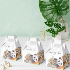 Tropiska djungelbabydjur | Baby Shower Presentaskar