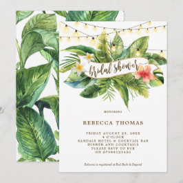 Tropiska djungeln ljus inbjudningskort för möhippa