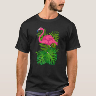 Tropiska djur Exotic Bird Älskare Rosa Fl T Shirt